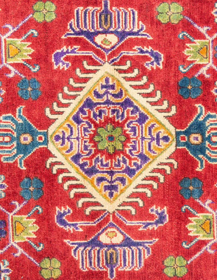 Detail image of  3' 9 x 5' 8  Hand Knotted Kazak Rug