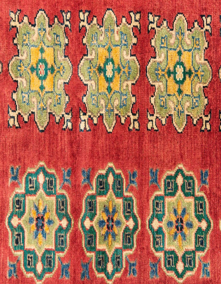 Detail image of  4' x 6' 4  Hand Knotted Kazak Rug