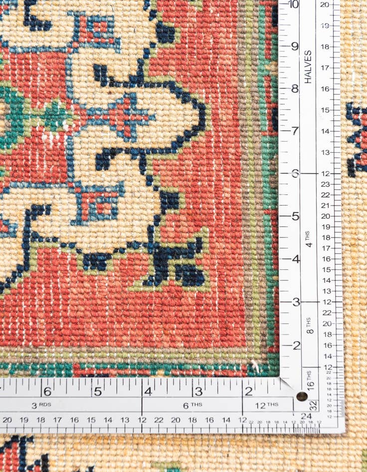 Detail image of  4' x 6' 4  Hand Knotted Kazak Rug