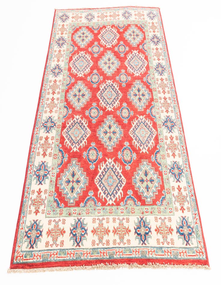 Detail image of  4' x 6' 1  Hand Knotted Kazak Rug