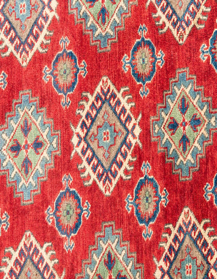 Detail image of  4' x 6' 1  Hand Knotted Kazak Rug