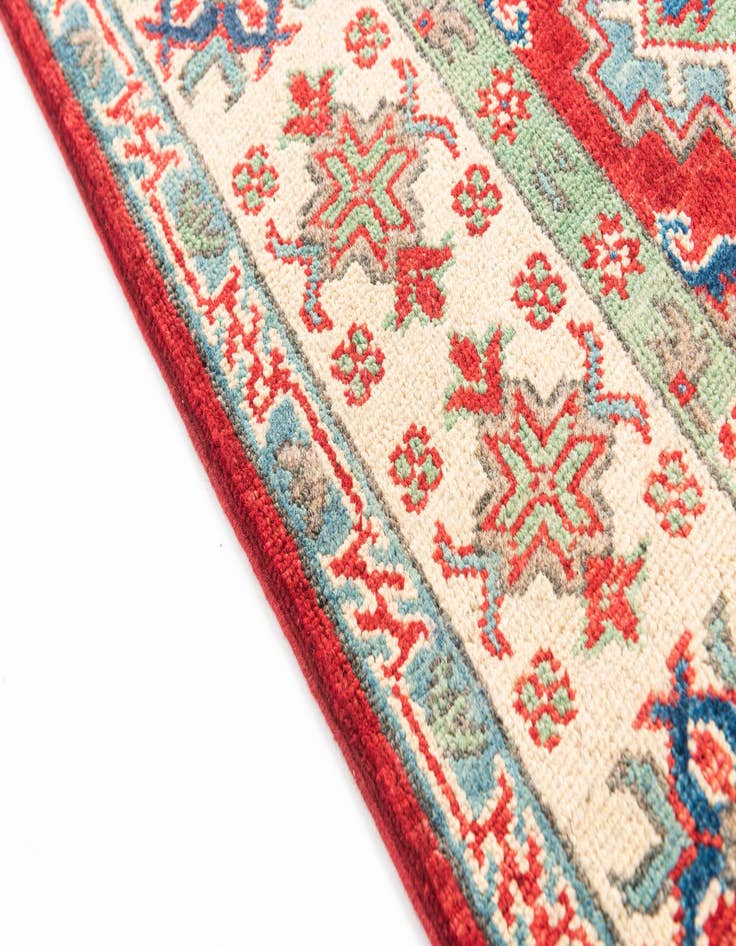 Detail image of  4' x 6' 1  Hand Knotted Kazak Rug