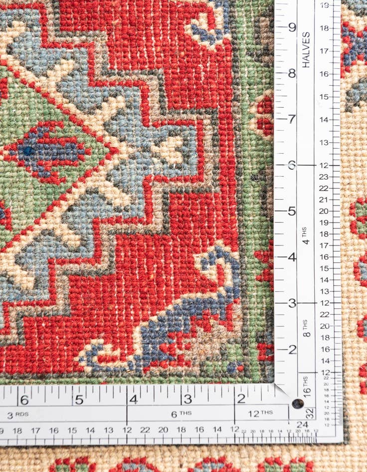 Detail image of  4' x 6' 1  Hand Knotted Kazak Rug