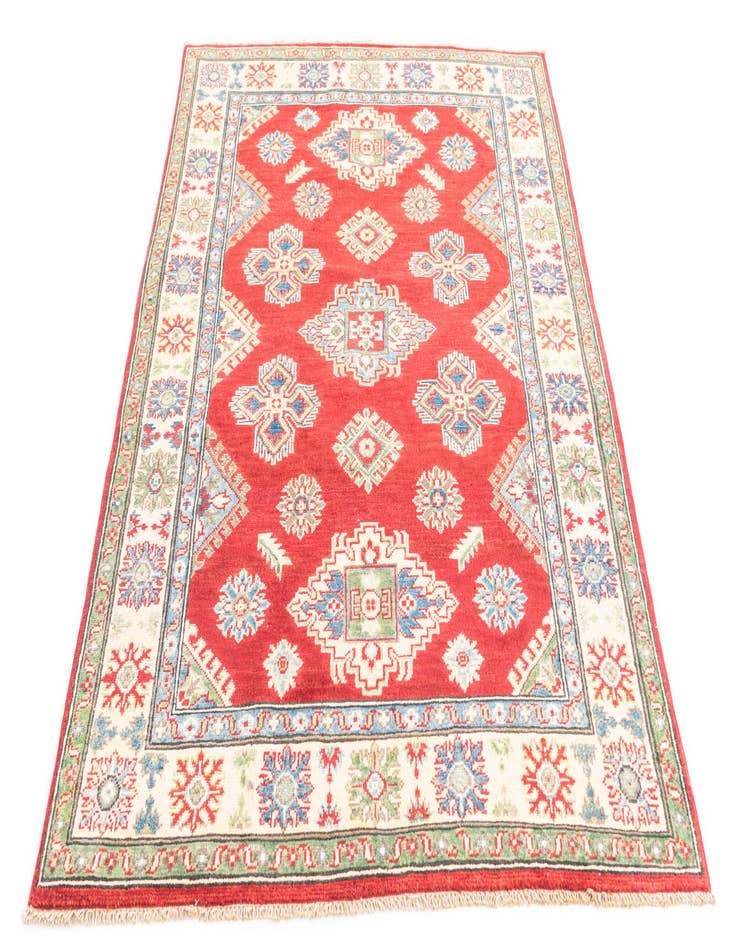 Detail image of  4' x 6' 1  Hand Knotted Kazak Rug