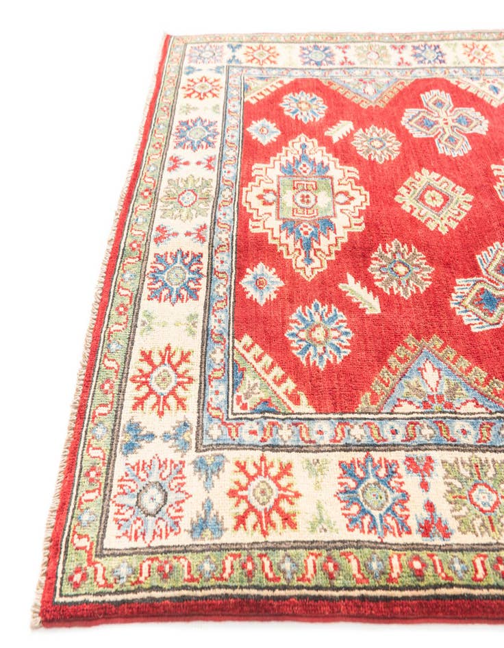 Detail image of  4' x 6' 1  Hand Knotted Kazak Rug