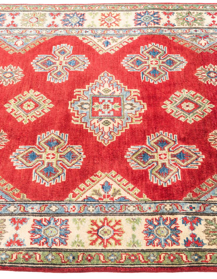 Detail image of  4' x 6' 1  Hand Knotted Kazak Rug