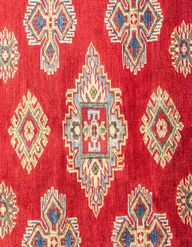 Detail image of  4' x 6' 1  Hand Knotted Kazak Rug