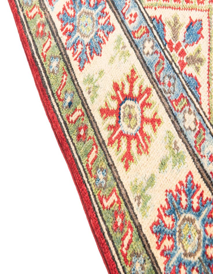 Detail image of  4' x 6' 1  Hand Knotted Kazak Rug