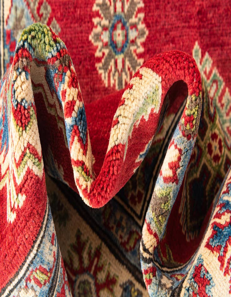 Detail image of  4' x 6' 1  Hand Knotted Kazak Rug