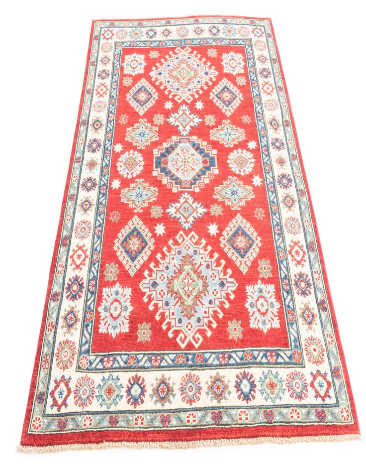 Detail image of  4' x 6'  Hand Knotted Kazak Rug