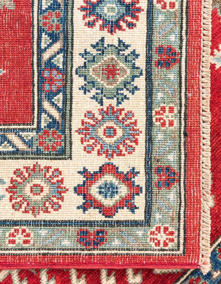 Detail image of  4' x 6'  Hand Knotted Kazak Rug