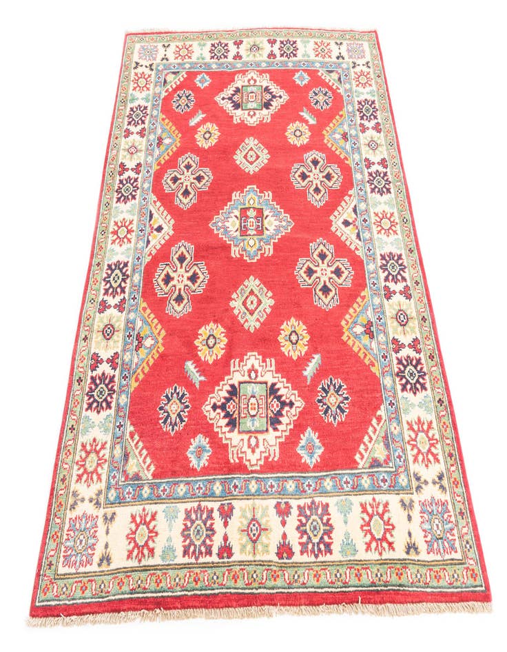 Detail image of  4' 1 x 5' 10  Hand Knotted Kazak Rug