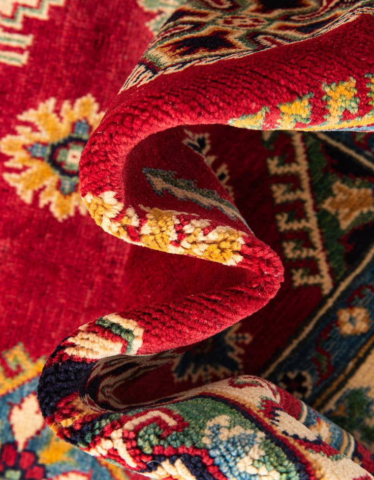 Detail image of  4' 1 x 5' 10  Hand Knotted Kazak Rug