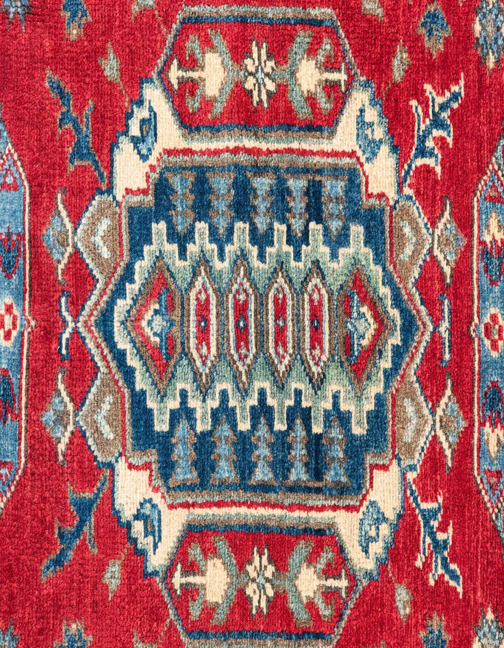 Detail image of  4' 1 x 5' 9  Hand Knotted Kazak Rug