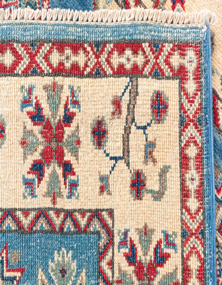 Detail image of  4' 1 x 5' 9  Hand Knotted Kazak Rug