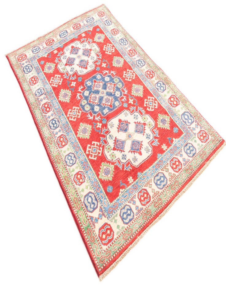 Detail image of  4' x 6'  Hand Knotted Kazak Rug