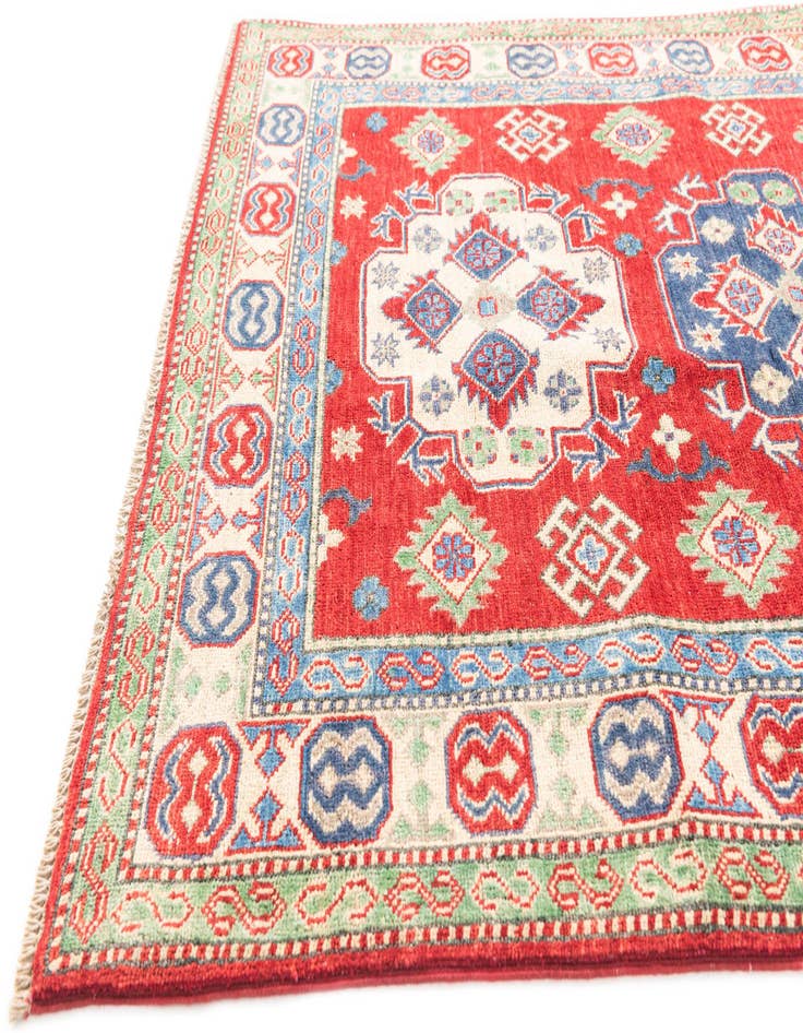 Detail image of  4' x 6'  Hand Knotted Kazak Rug