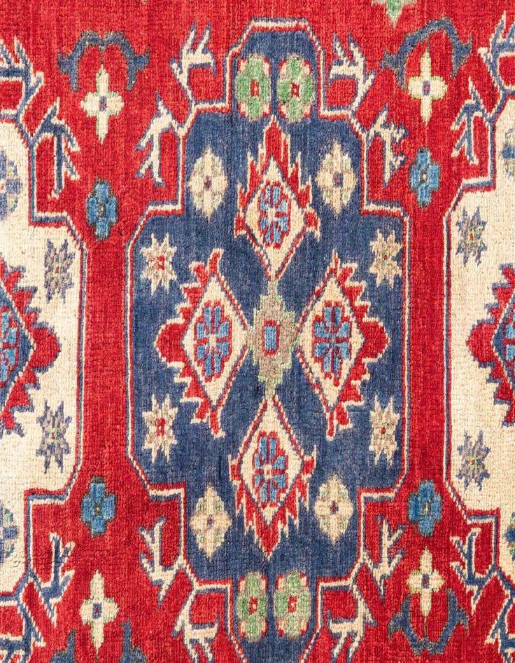 Detail image of  4' x 6'  Hand Knotted Kazak Rug