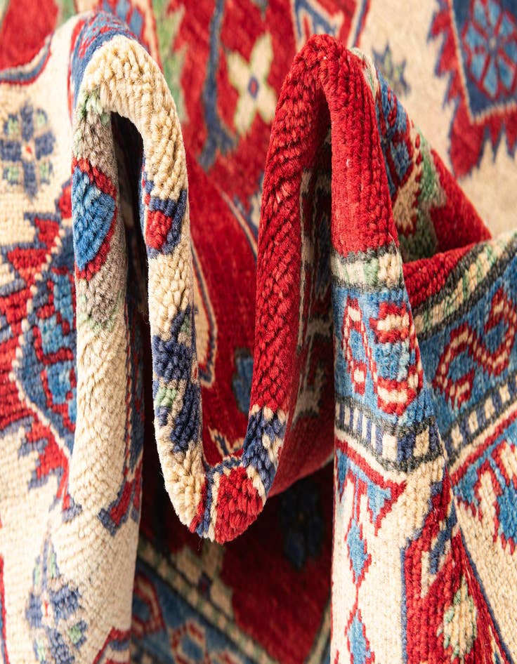 Detail image of  4' x 6'  Hand Knotted Kazak Rug