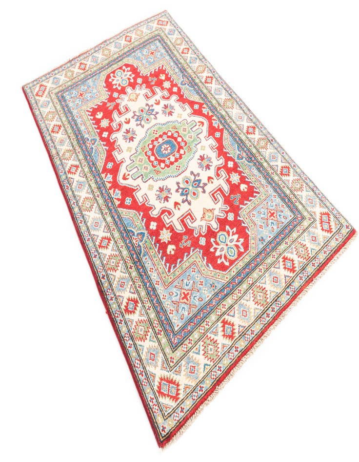 Detail image of  4' x 6'  Hand Knotted Kazak Rug