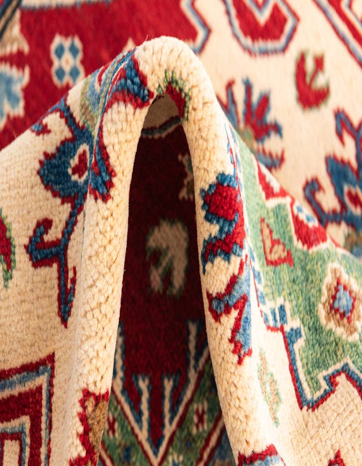 Detail image of  4' x 6'  Hand Knotted Kazak Rug