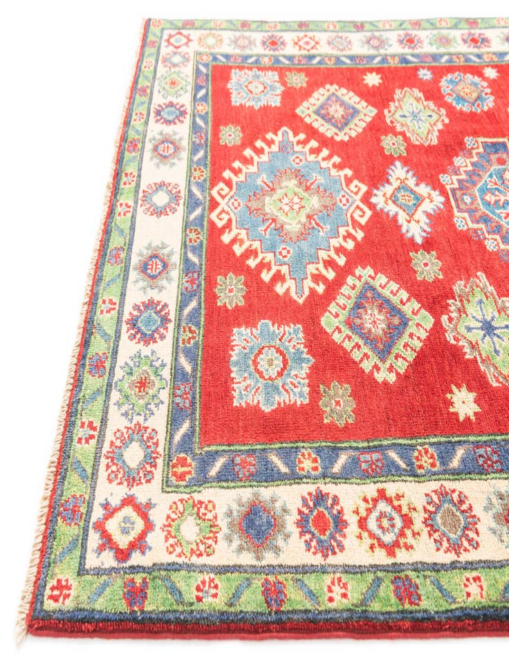 Detail image of  4' 1 x 5' 10  Hand Knotted Kazak Rug