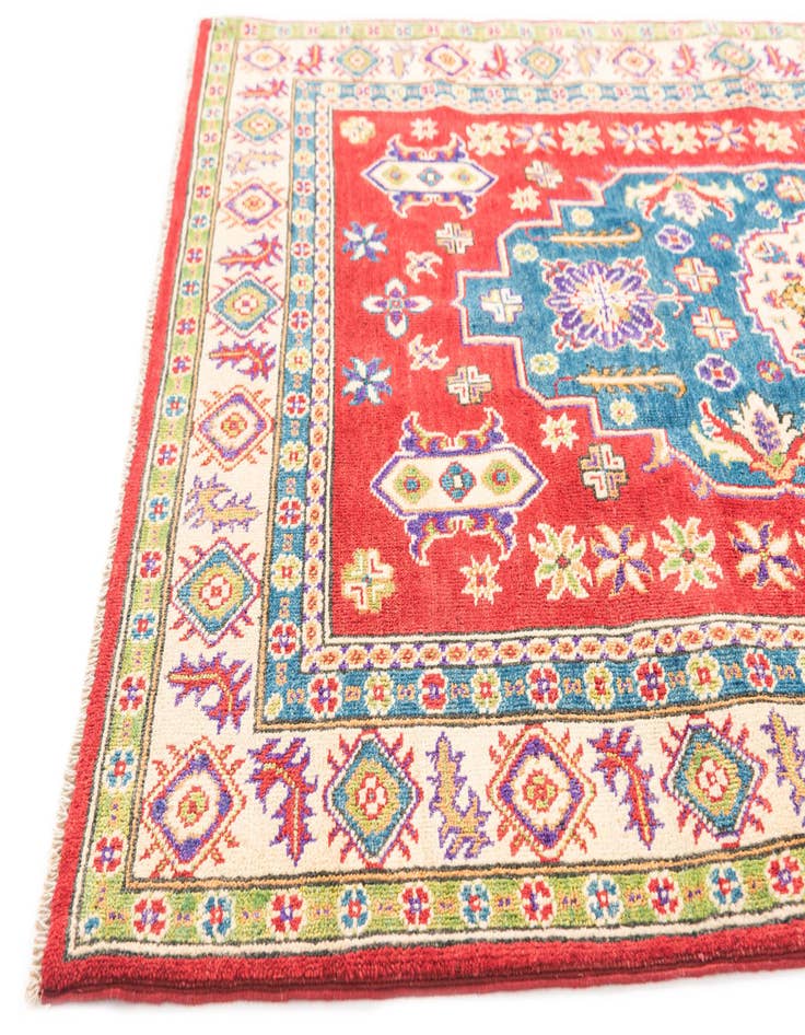 Detail image of  4' 1 x 6'  Hand Knotted Kazak Rug