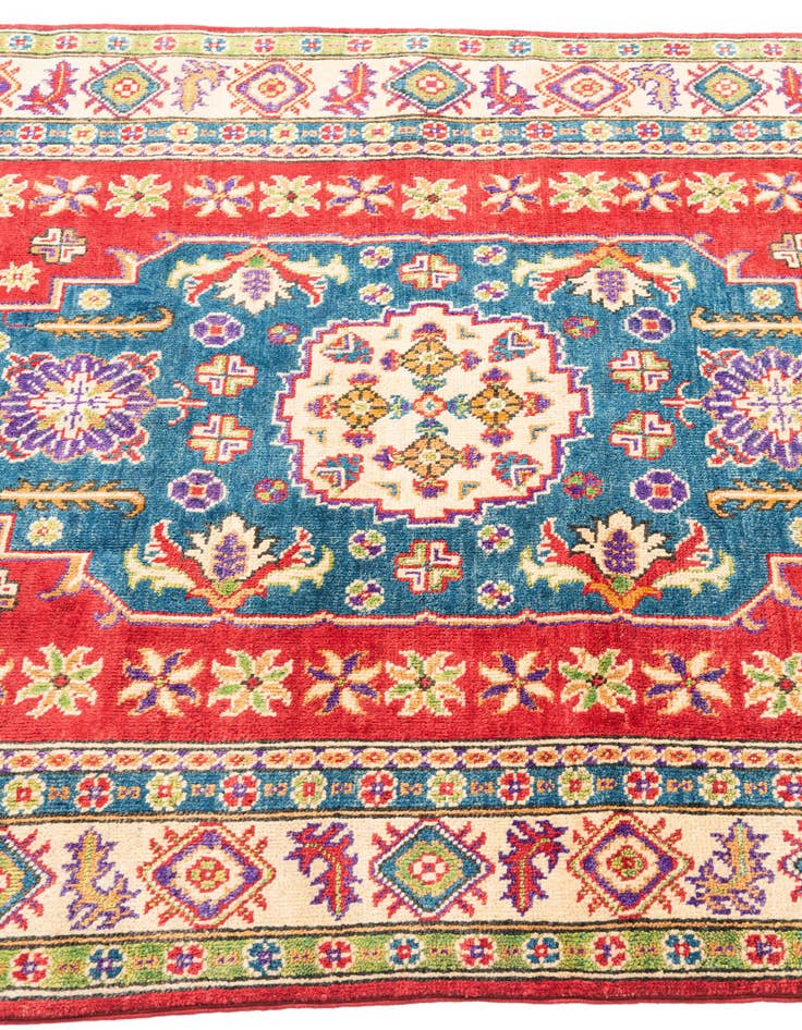 Detail image of  4' 1 x 6'  Hand Knotted Kazak Rug