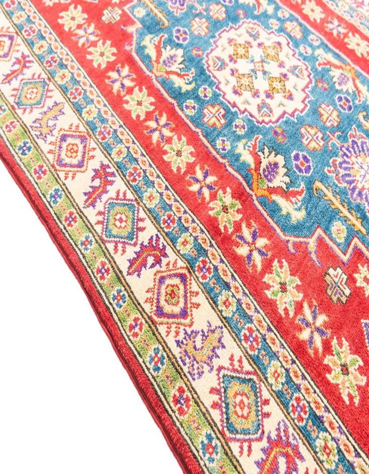 Detail image of  4' 1 x 6'  Hand Knotted Kazak Rug