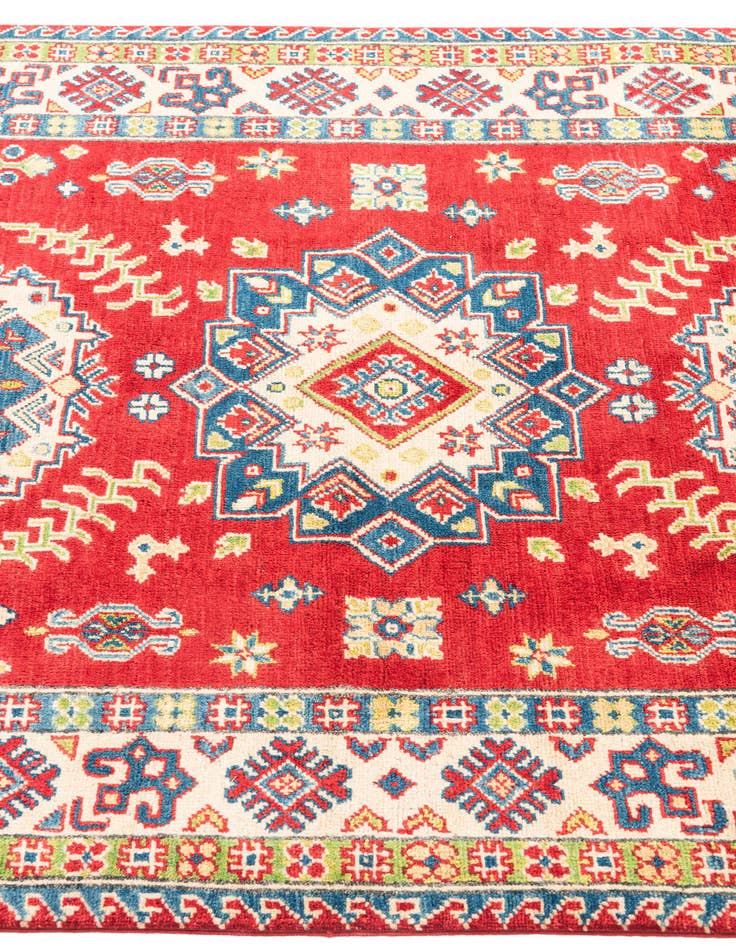 Detail image of  4' x 6' 1  Hand Knotted Kazak Rug