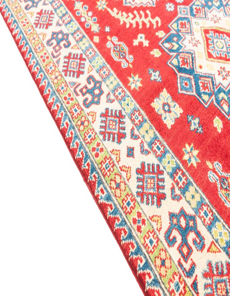 Detail image of  4' x 6' 1  Hand Knotted Kazak Rug