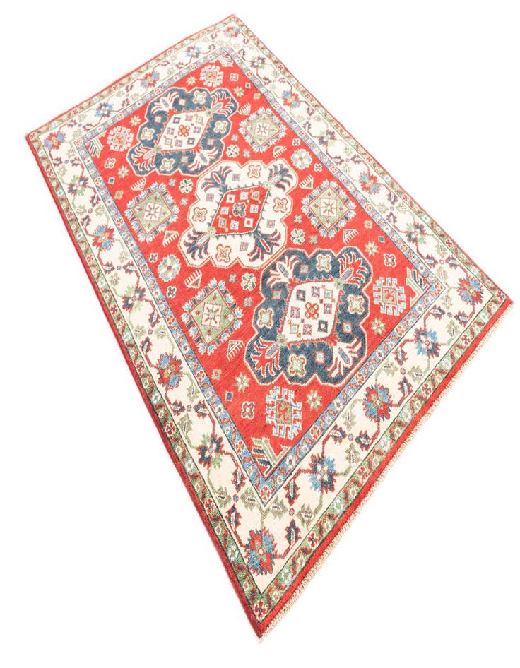 Detail image of  4' 1 x 6' 1  Hand Knotted Kazak Rug