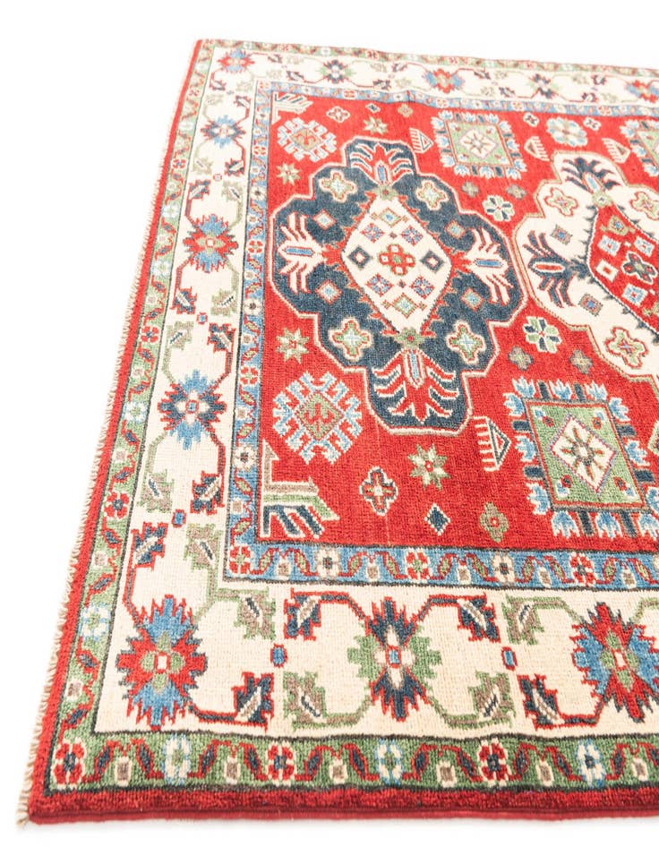 Detail image of  4' 1 x 6' 1  Hand Knotted Kazak Rug