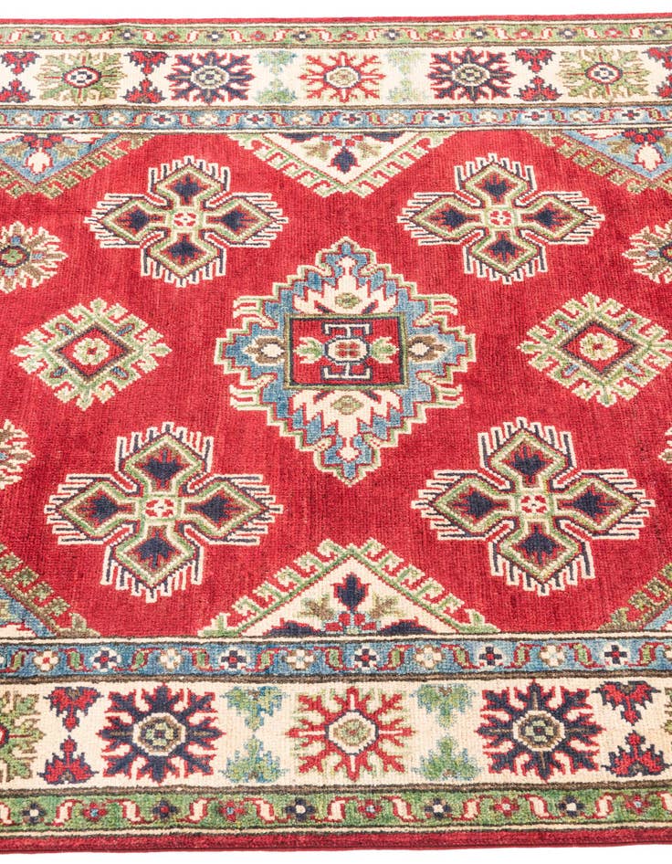 Detail image of  4' x 6' 2  Hand Knotted Kazak Rug
