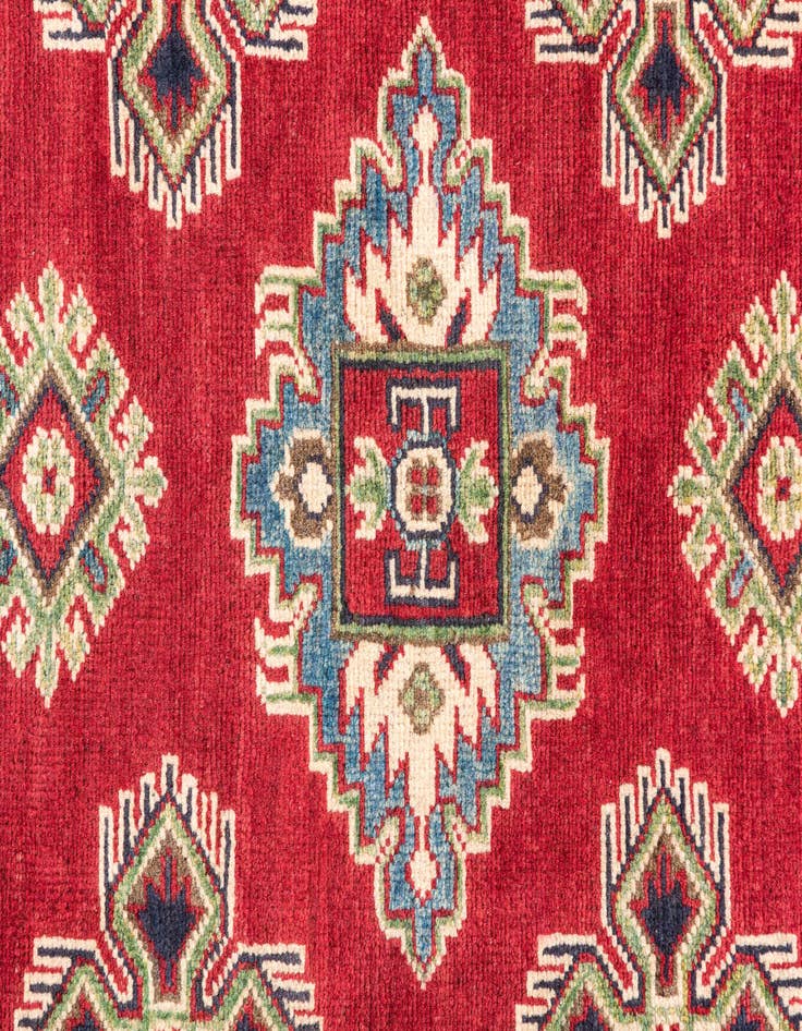 Detail image of  4' x 6' 2  Hand Knotted Kazak Rug