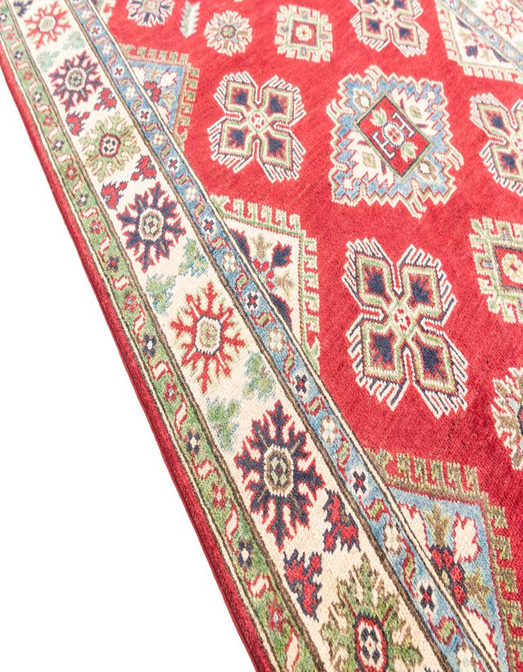 Detail image of  4' x 6' 2  Hand Knotted Kazak Rug