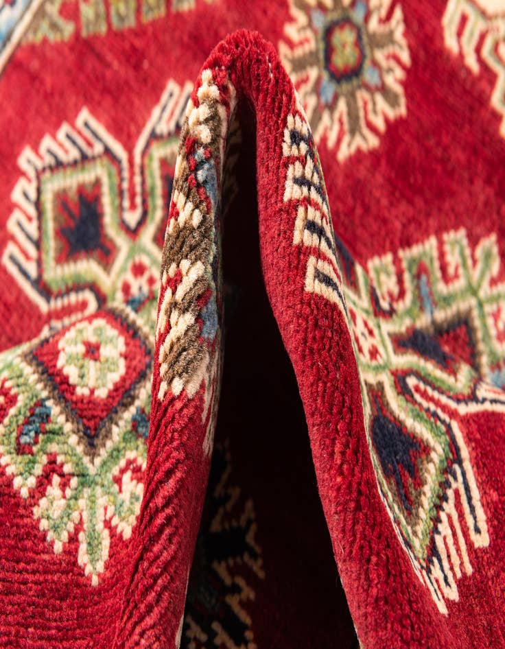 Detail image of  4' x 6' 2  Hand Knotted Kazak Rug