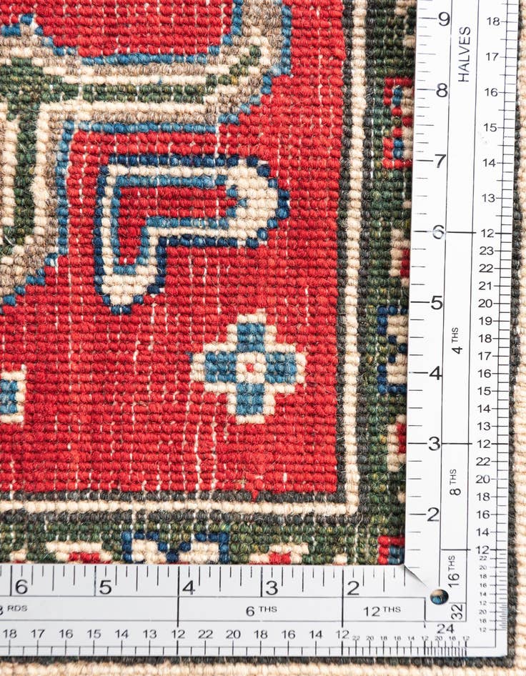 Detail image of  4' x 6'  Hand Knotted Kazak Rug