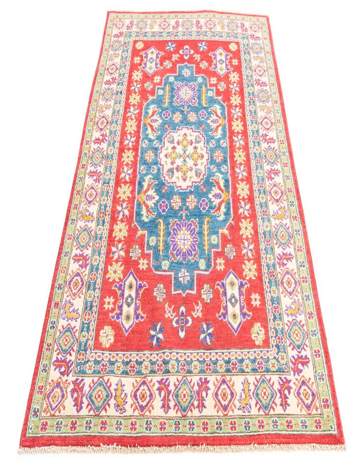 Detail image of  4' x 6' 4  Hand Knotted Kazak Rug