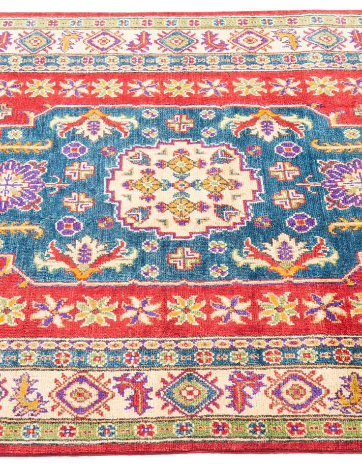 Detail image of  4' x 6' 4  Hand Knotted Kazak Rug