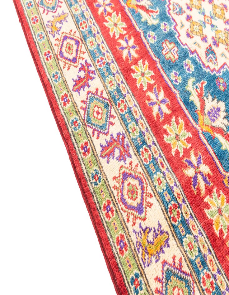 Detail image of  4' x 6' 4  Hand Knotted Kazak Rug