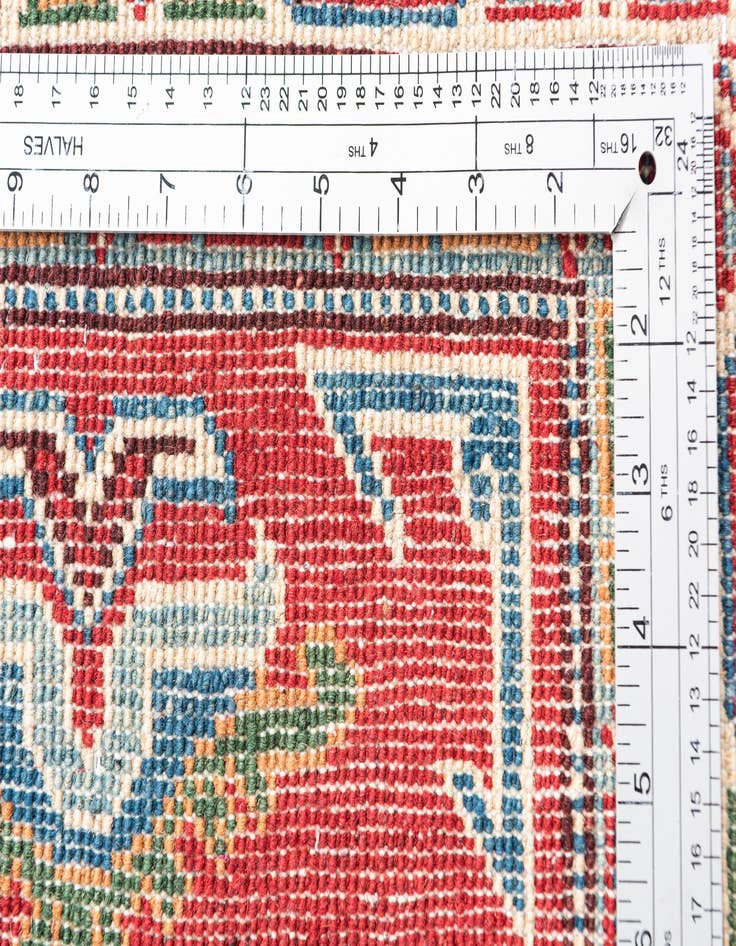 Detail image of  4' 1 x 6'  Hand Knotted Kazak Rug