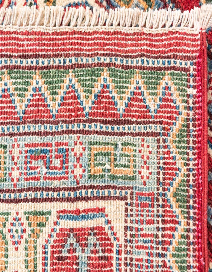 Detail image of  4' 1 x 6'  Hand Knotted Kazak Rug