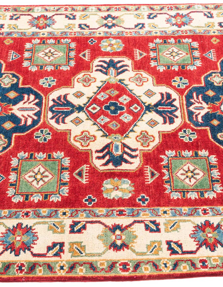 Detail image of  4' x 5' 10  Hand Knotted Kazak Rug