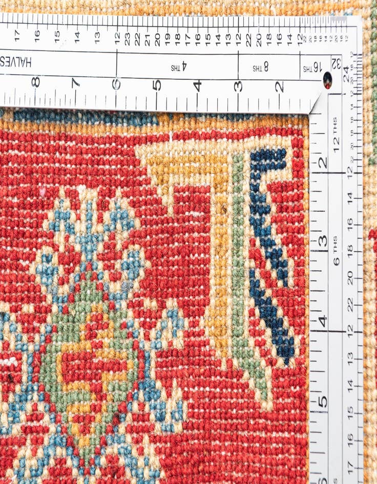 Detail image of  4' x 5' 10  Hand Knotted Kazak Rug