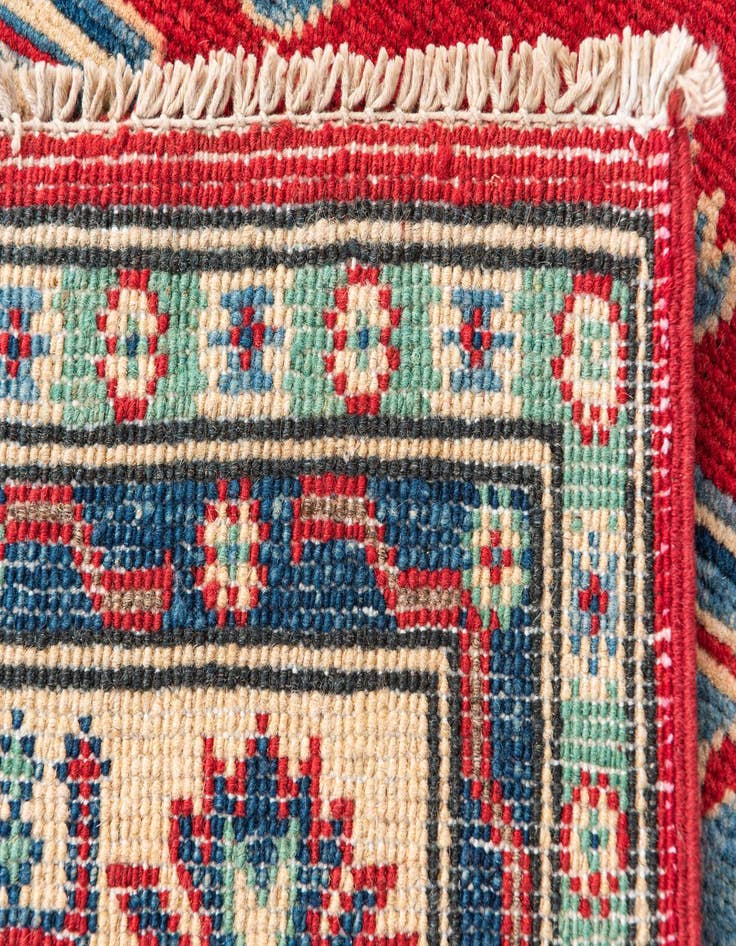 Detail image of  4' x 6'  Hand Knotted Kazak Rug