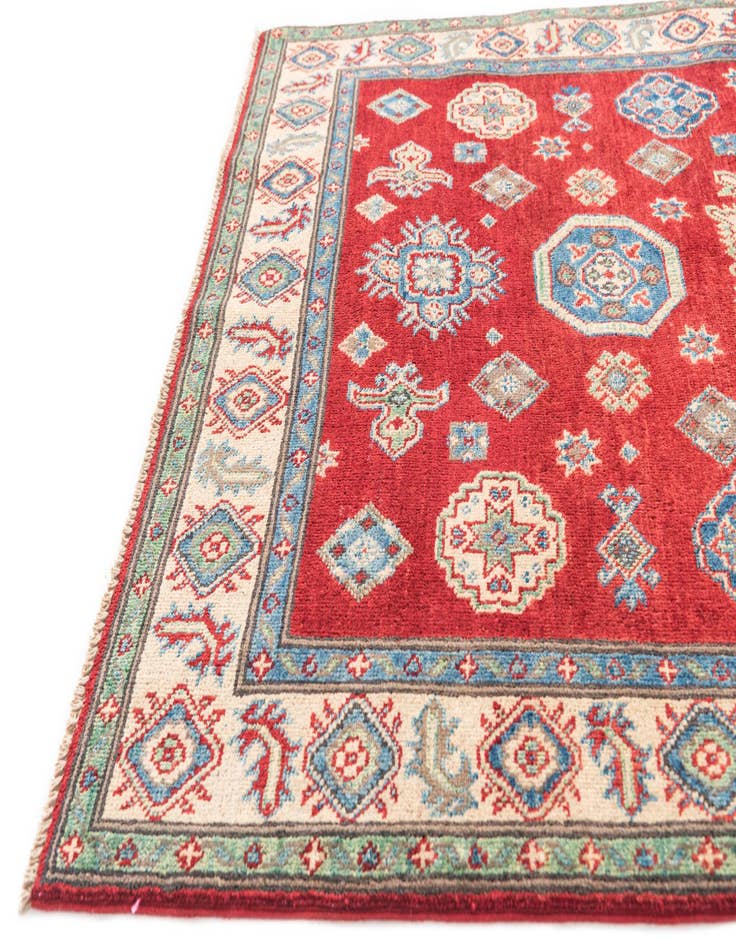 Detail image of  4' 1 x 6' 2  Hand Knotted Kazak Rug