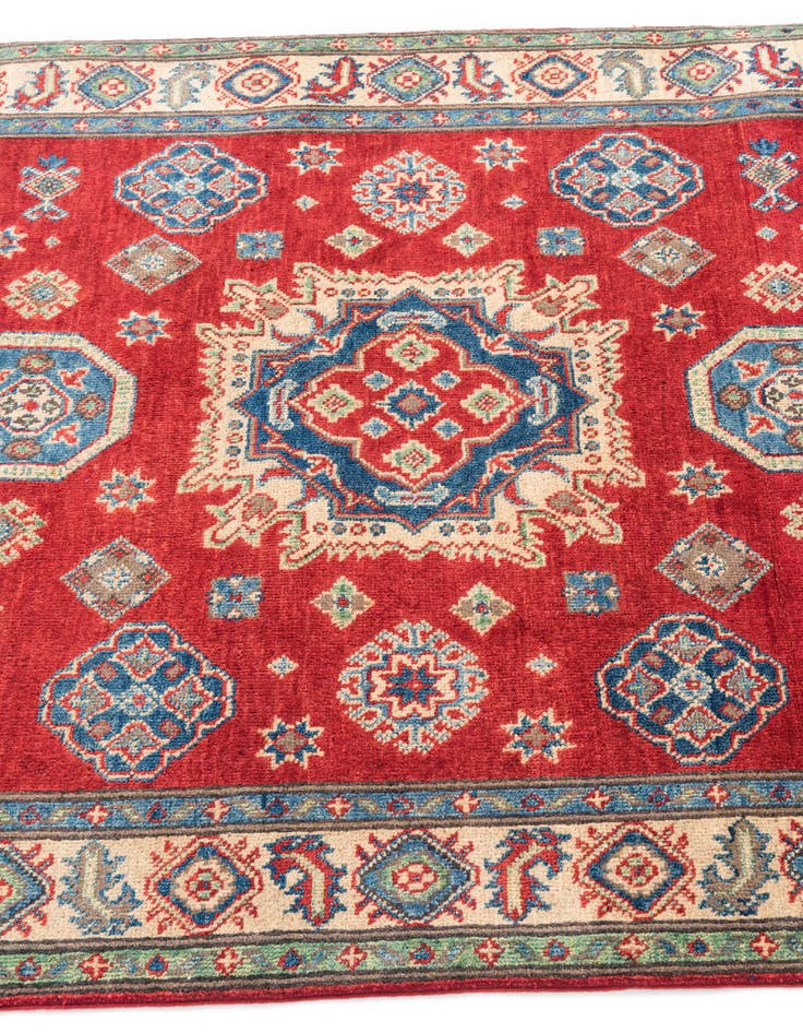 Detail image of  4' 1 x 6' 2  Hand Knotted Kazak Rug