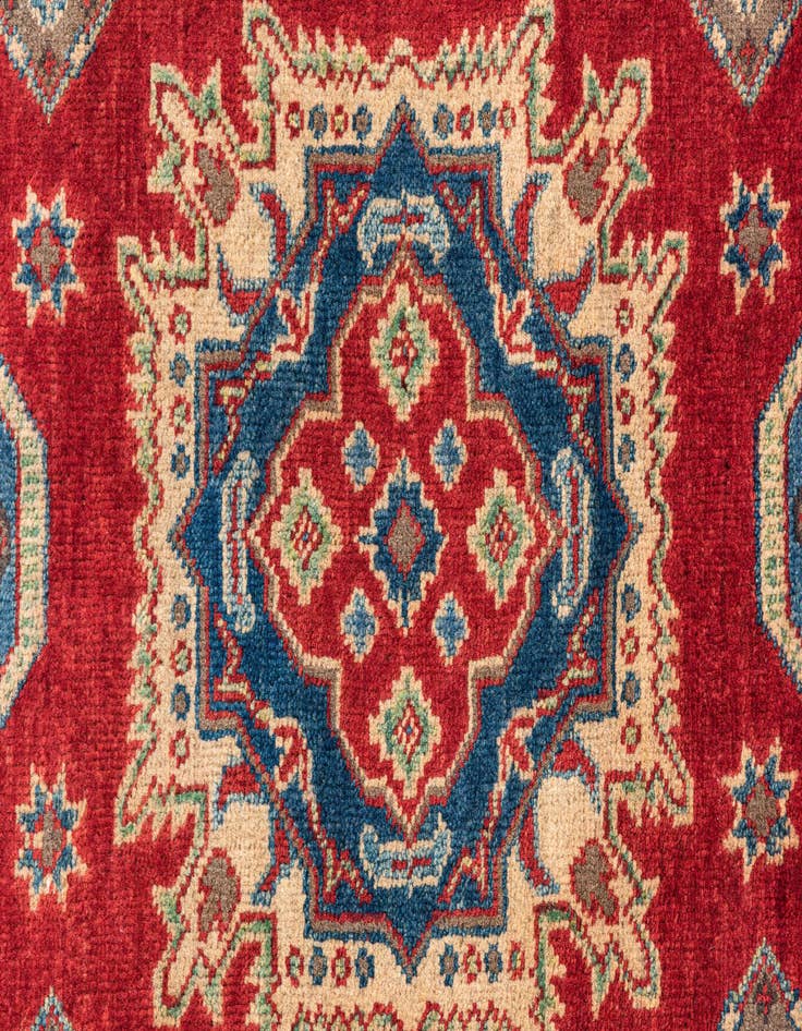 Detail image of  4' 1 x 6' 2  Hand Knotted Kazak Rug