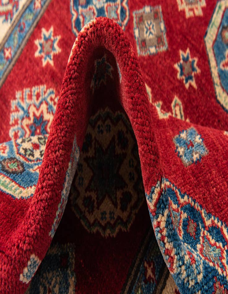 Detail image of  4' 1 x 6' 2  Hand Knotted Kazak Rug